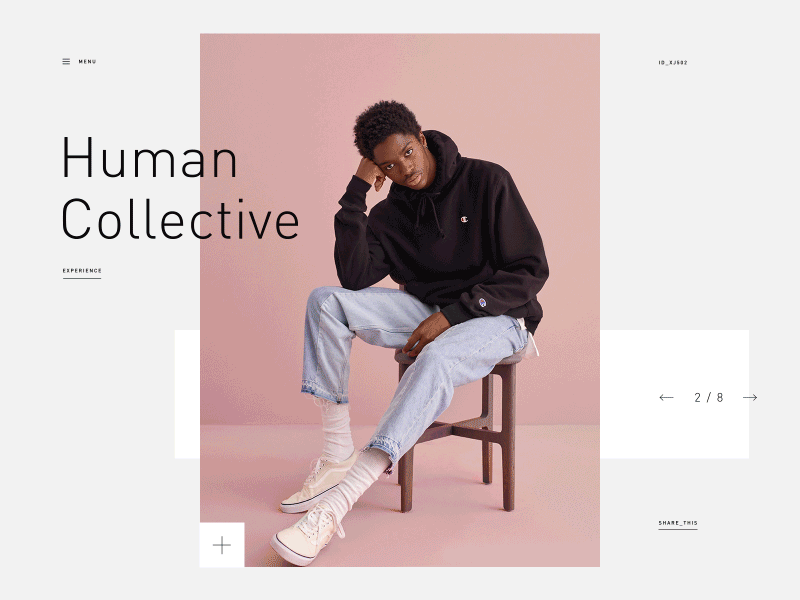 Human Collective animation design gif interface ui ux xd