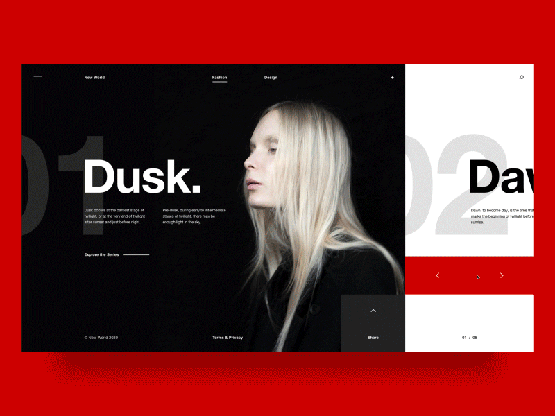 Dusk / Dawn Transitions animation design gif interface ui ux xd
