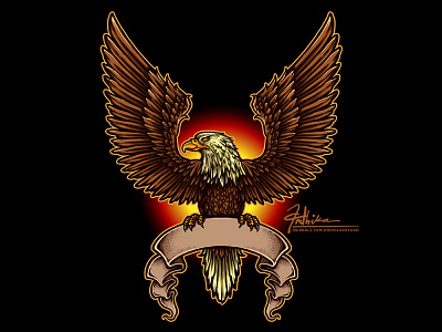 Eagle Crest baldeagle character crest eagle freedom illustration mascot nation symbol vector