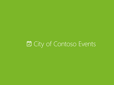 City of Contoso Events 8 app city contoso events of screen splash win