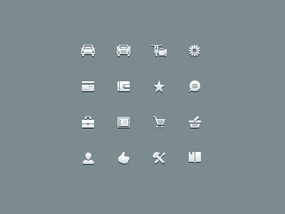 Icon set for navigation bar