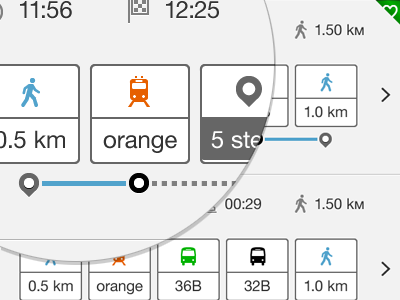 Routes app iphone ui