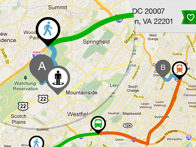 Map view app iphone ui