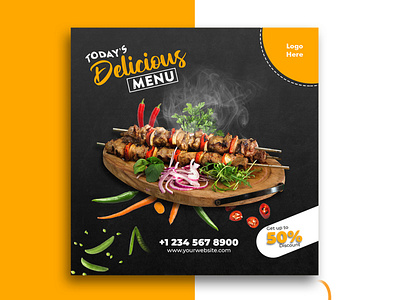 Social Media Design | Food Restaurant Banner Ads ad campaign banner ads design advertisement banner ads banner design bbq ads bbq banner food banner graphic design marketing materials restaurant banner