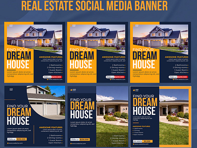 Social Media Post Design | Real Estate Banner ads design advertisement advertising banner ads banner design banner for real estate bannerdesign creative creative banner design estate graphic design real real estate real estate agency real estate banner