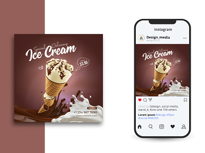 Social media design | Ice cream banner