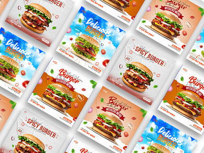 Social Media Post Design | Fast Food Burger