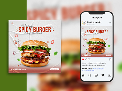 Social Media Design |Fast food Burger Banner ads design advertisement advertising banner banner ads banner design banner for marketing bannsr ads creative banner graphic design marketing banner media social social media design social media post design