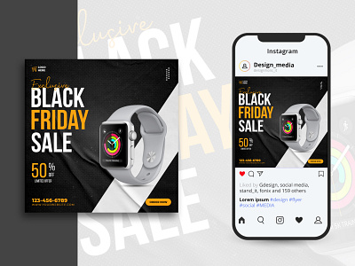 Black Friday Super Sale Social Media Post Template ads design advertisement banner banner ads banner design black friday social media banner black friday super sale banner design graphic design smart supersale smart watch watch