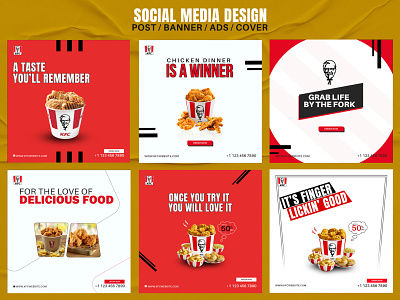 Social Media Banner Ads Post Design | KFC