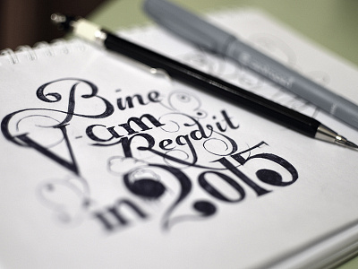 Happy New 2015 2015 hand lettering new year