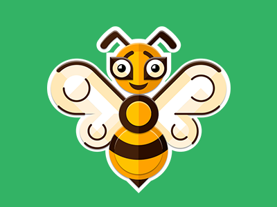 Bee bee character logo