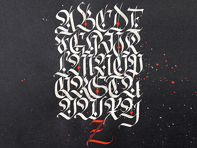 Fraktur alphabet alphabet calligraphy fraktur gotik handlettering lettering