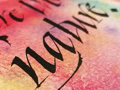 Calligraphy exercise fragment