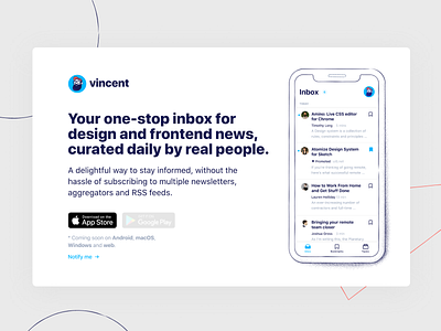 Vincent – Landing Page