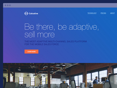 Calcative Landing page