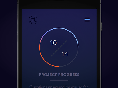 Project Progress Bar for Quantified Company mobile design progress bar ui design