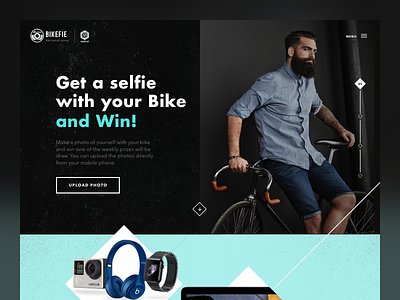 Bikefie Concept bike concept contest hipster interaction motion design noise selfie ui design ux design web design win