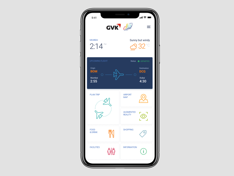 Mumbai Airport App Dashboard