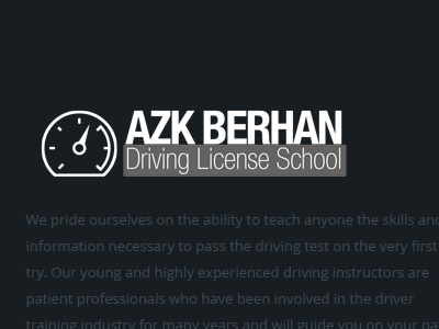 Azk BERHAN DRIVING SCHOOL Logo + Branding branding graphic design