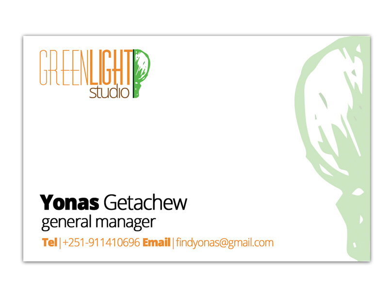 Green Light Studio Business Card Design logo graphic design branding