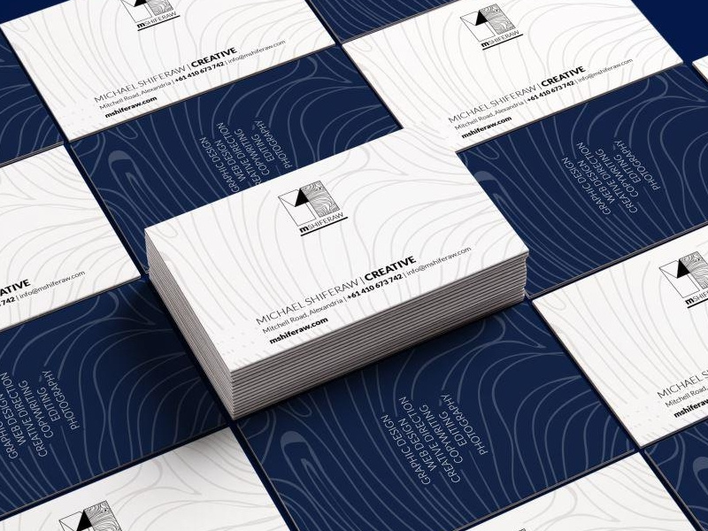Mshiferaw Business Card Reduced business card logo branding design