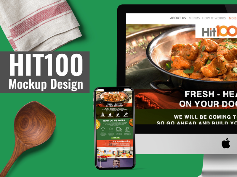 HIT100 Mockup Design graphic design website design ux design