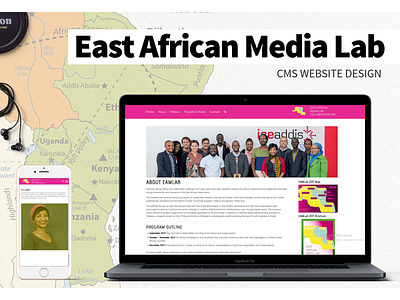 East Africa Media Lab CMS Website graphic design ux design website design