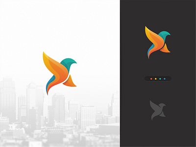 Bird X Logo bird brand branding colorfull icon letter logo modern