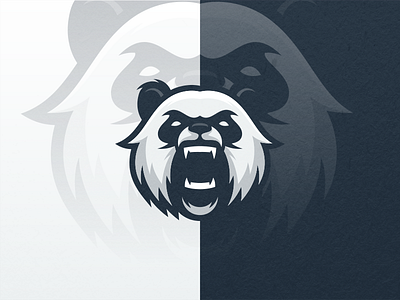Angry Panda brand branding esports fitness icon logo masculine modern panda sport