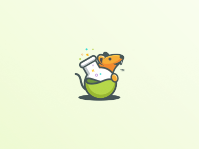 TinyMouse Labs brand branding cartoon flat fun icon labs logo modern mouse