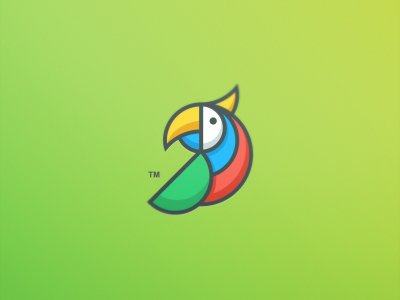 Parrot | 2 bird brand branding colorfull grid icon logo mark modern parrot