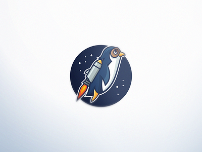 Penguin Jet bird brand branding esports game icon jet logo mark modern penguin