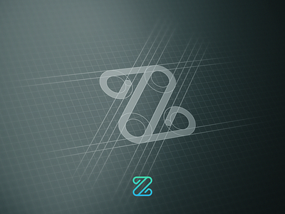 Z mark brand branding grid icon letter logo logogrid modern z