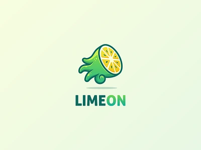 Octopus + Lemon brand branding colorfull fun icon lemon lime logo mark modern octopus