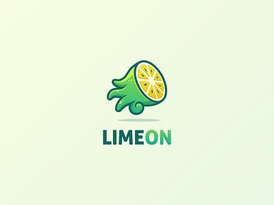 Octopus + Lemon brand branding colorfull fun icon lemon lime logo mark modern octopus