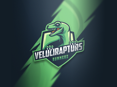 Velociraptor brand branding designs esport esports fitness games logo masculine sports velociraptor