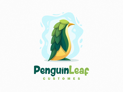 Penguin animal bird brand branding colorful colorfull designs fun games icon illustration leaf logo mark modern penguin vector