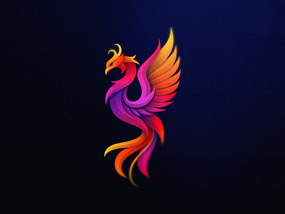 Phoenix animal bird brand branding colorful designs fire games icon logo mark modern multicolored myth phoenix vibrant