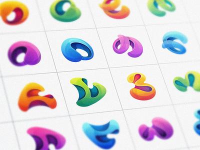 Random mark abstract brand branding colorful colorfull design designs fun grid icon logo mark modern vector