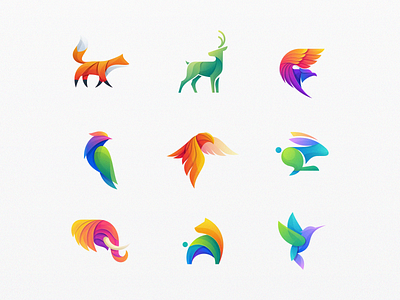 Animal Colorful Logos