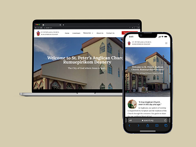 ST. PETER'S WEBSITE UI DESIGN CONCEPT branding church design figma hero minimal minimalistic ui website