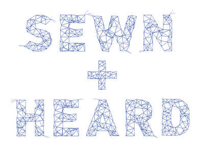 Handmade typography sewing