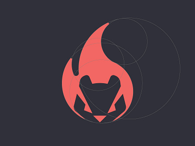 Burnweasel Logo Mark animal app branding fire flame icon ios logo mark red weasel