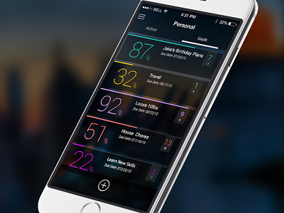 SEG Mobile Application android apps blur clean design goals ios mobile tasks ui ux visual design