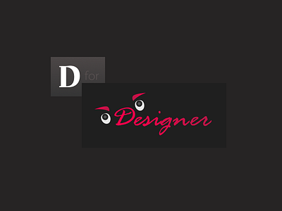 D designer dfordesigner logo script
