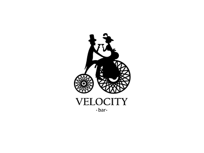 Velocity alcohol bar bicycle bike bikebar cheers drunk logo velocitybar