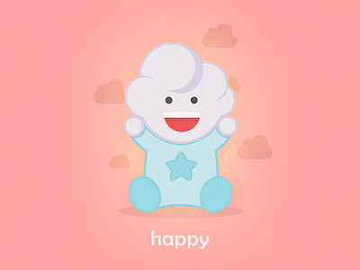 Happy cloudlet child cloud cloudlet happy illustration pregnancy yamama
