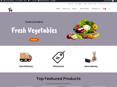 GROCERY WEBSITE HOME PAGE