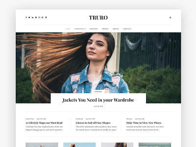 Truro WordPress Theme blog design bold clean minimal newspaper typography web design wordpress theme